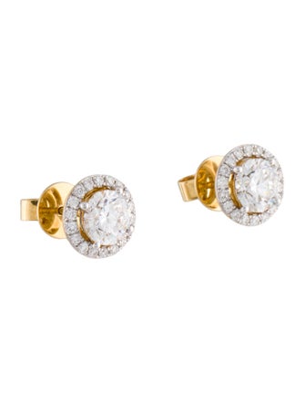 Earrings 14K 2.80ctw Lab-Grown Diamond Halo Stud Earrings