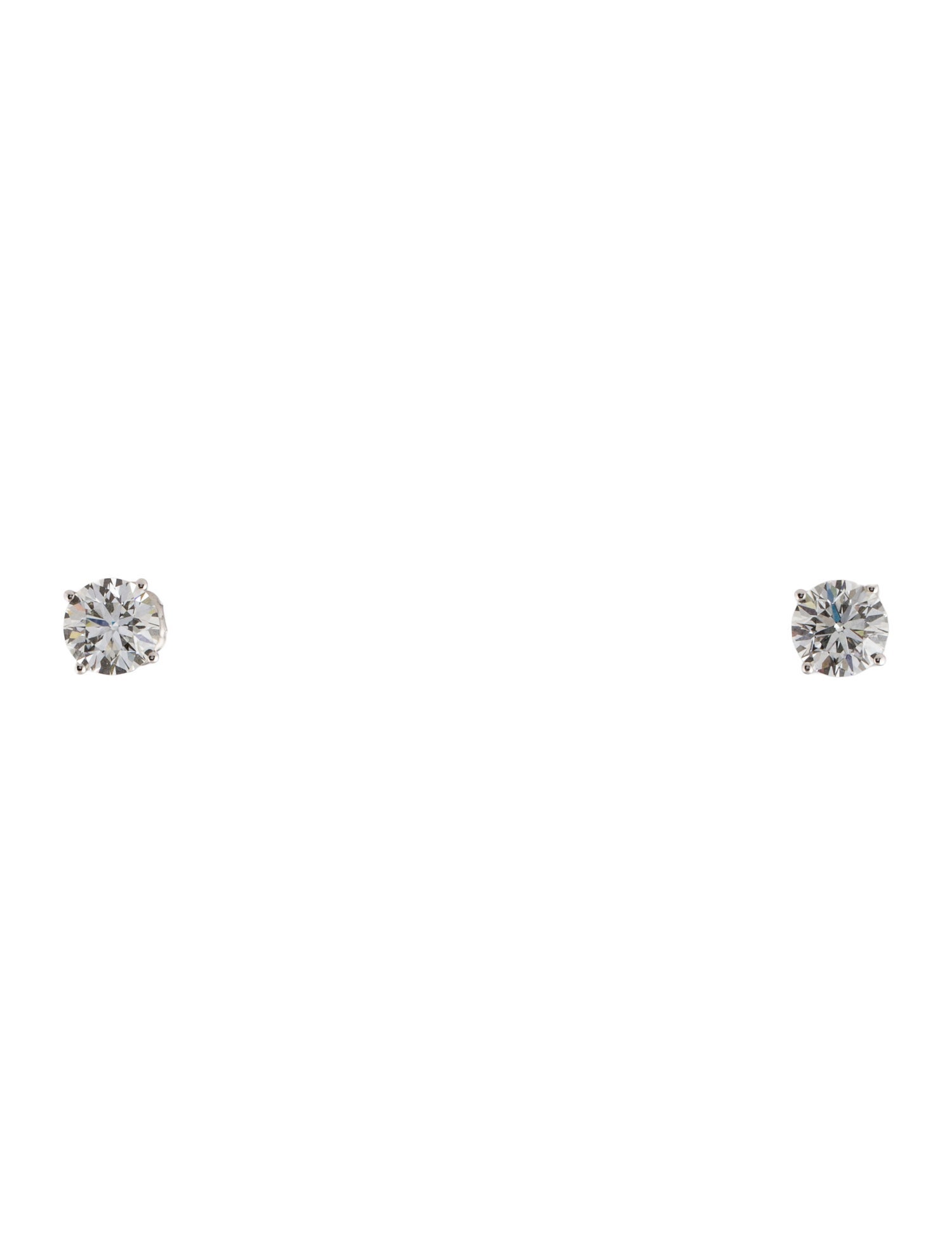 Earrings 14K 3.00ctw Lab-Grown Diamond Solitaire Stud Earrings