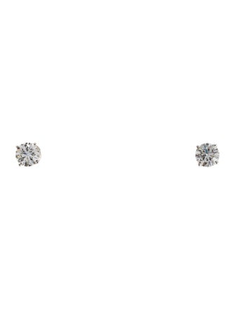 Earrings 14K 3.00ctw Lab-Grown Diamond Solitaire Stud Earrings