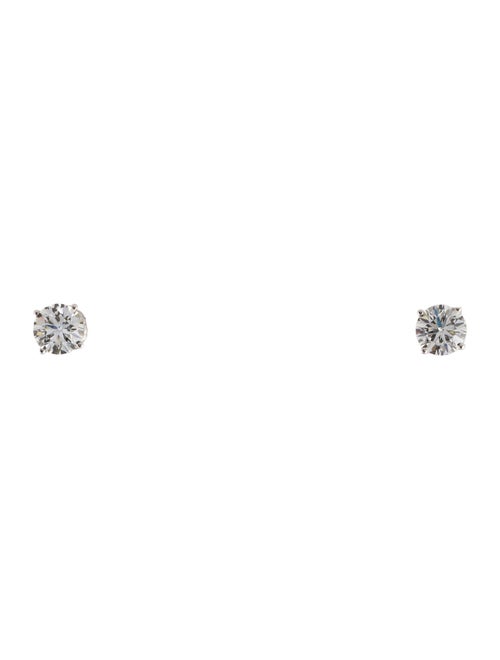 Earrings 14K 3.00ctw Lab-Grown Diamond Solitaire Stud Earrings