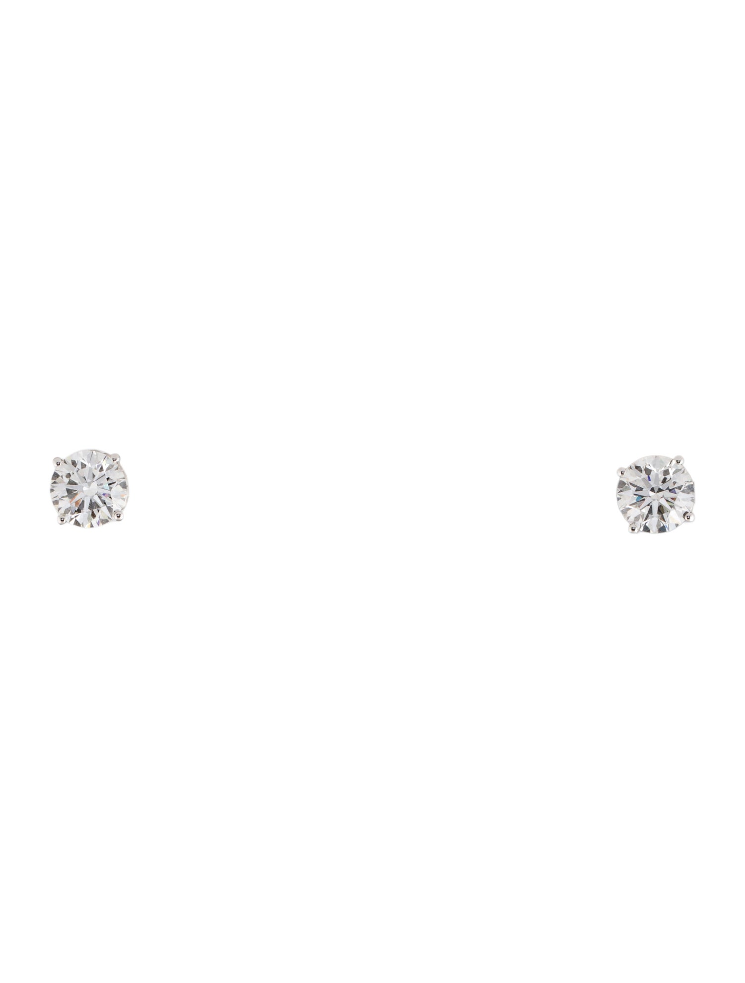Earrings 14K 3.03ctw Lab-Grown Diamond Solitaire Stud Earrings