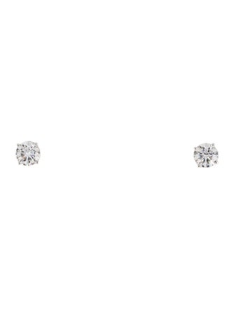 Earrings 14K 3.03ctw Lab-Grown Diamond Solitaire Stud Earrings