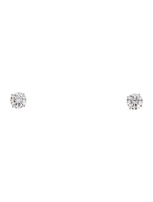 Earrings 14K 3.03ctw Lab-Grown Diamond Solitaire Stud Earrings