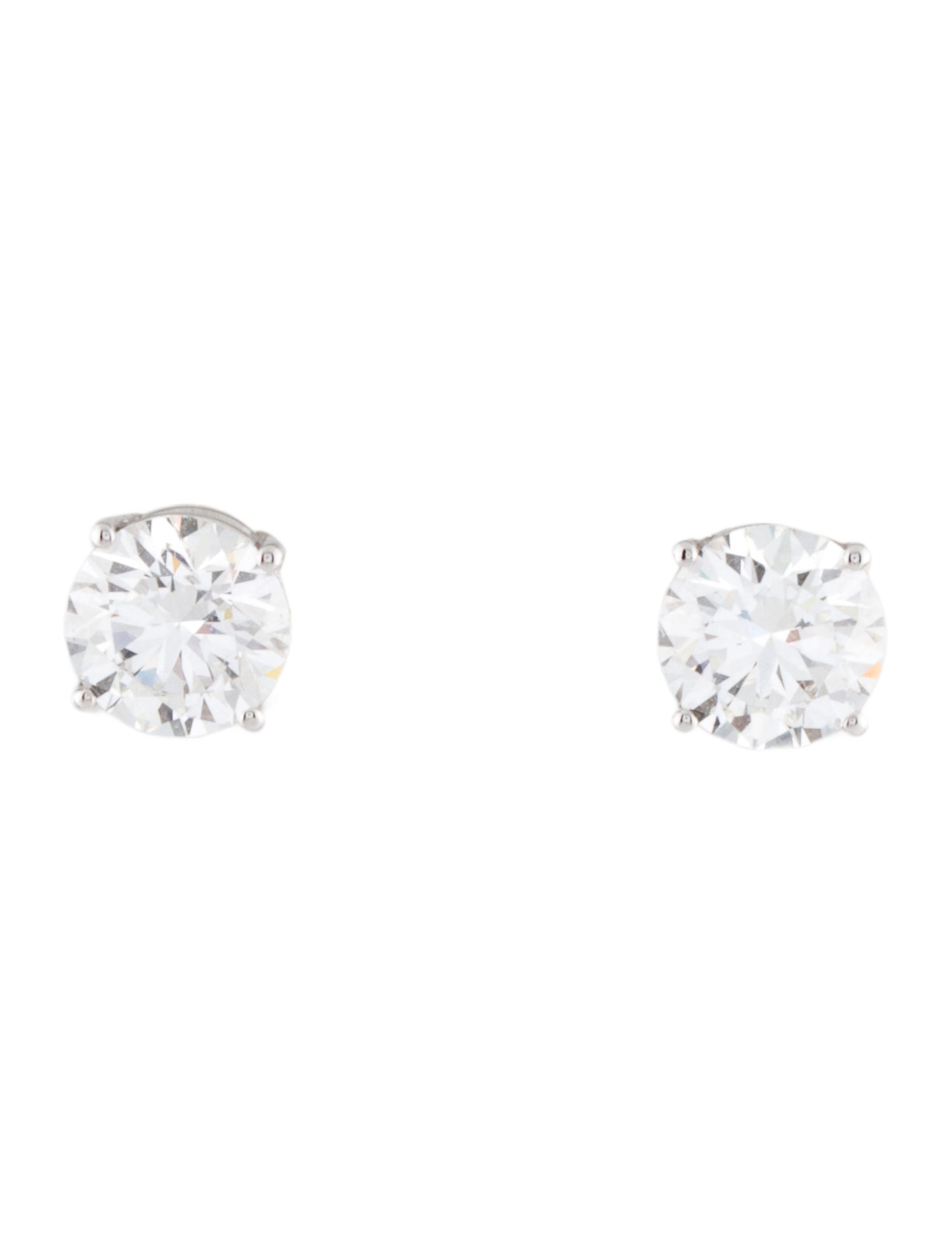 Earrings 14K 3.02ctw Lab-Grown Diamond Solitaire Stud Earrings