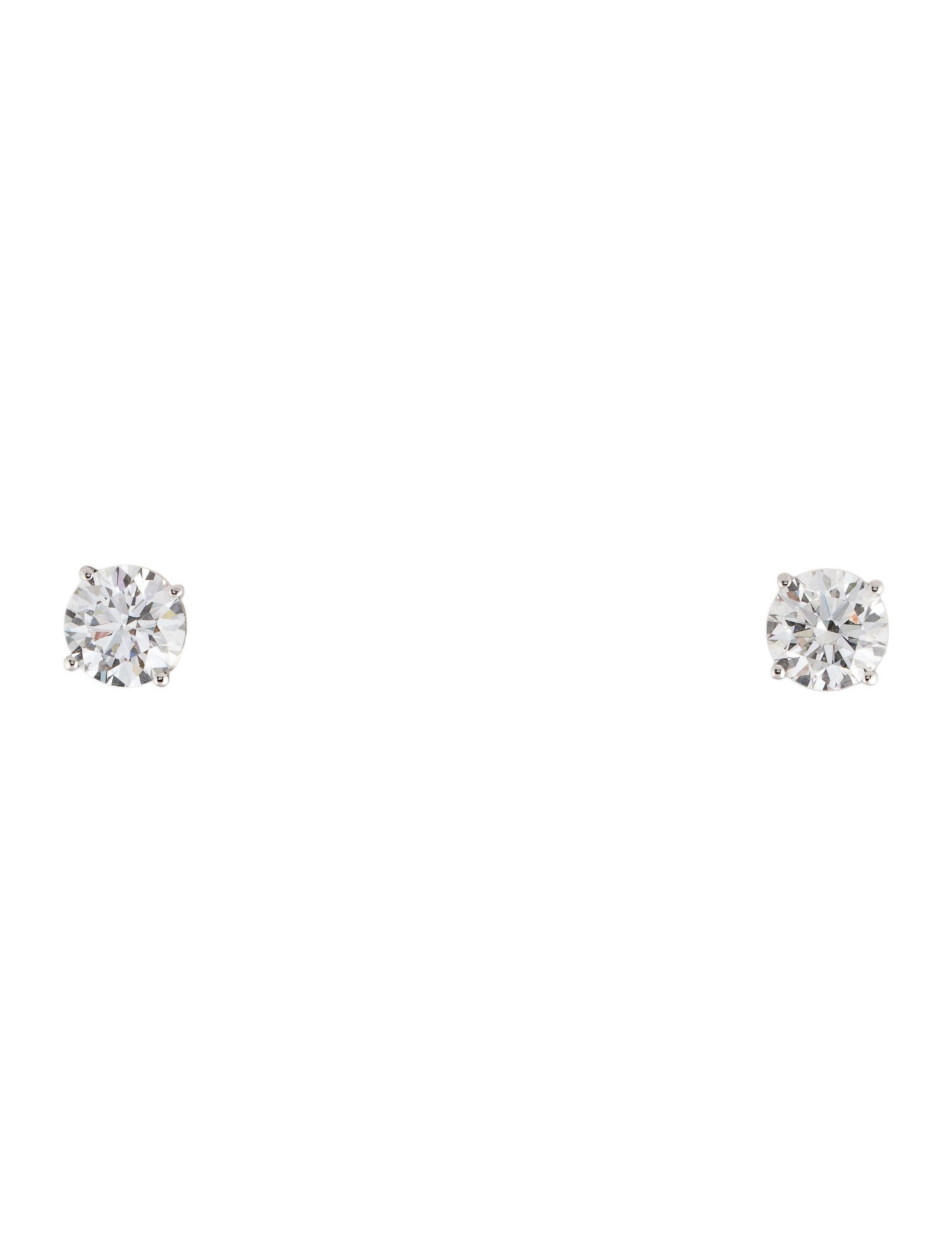 Earrings 14K 3.01ctw Lab-Grown Diamond Solitaire Stud Earrings