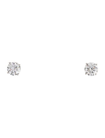 Earrings 14K 3.01ctw Lab-Grown Diamond Solitaire Stud Earrings