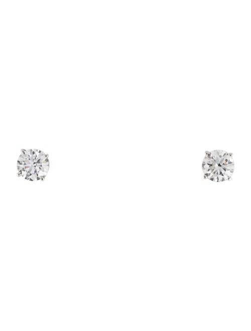Earrings 14K 3.01ctw Lab-Grown Diamond Solitaire Stud Earrings