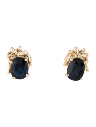 Earrings 14K 1.50ctw Sapphire Stud Earrings
