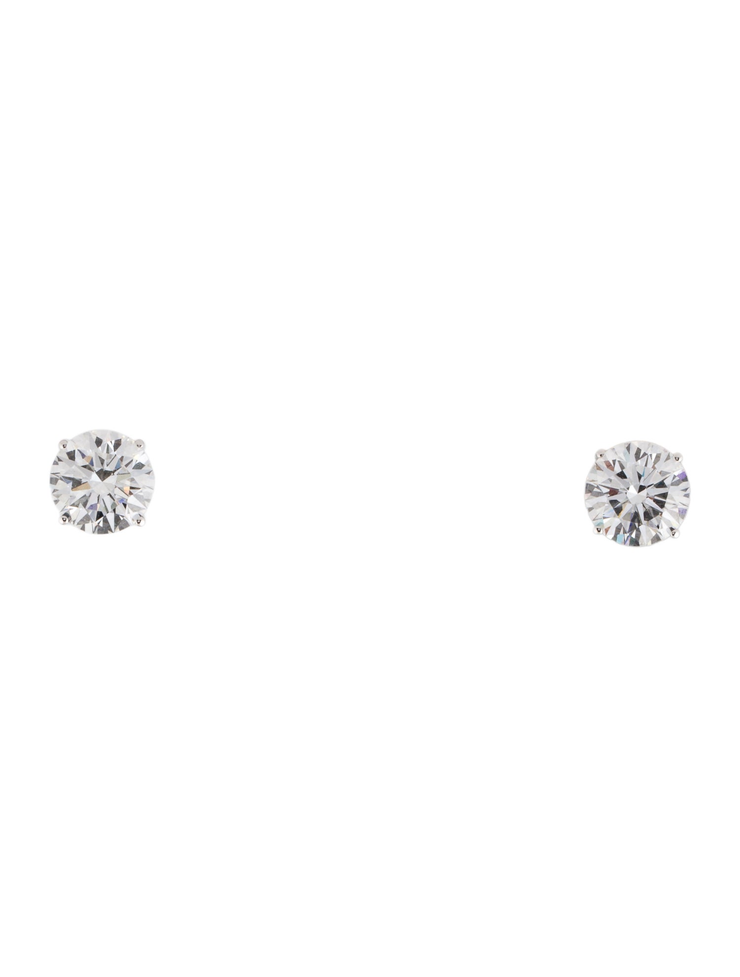 Earrings 14K 4.02ctw Lab-Grown Diamond Solitaire Stud Earrings