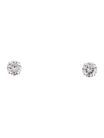Earrings 14K 4.02ctw Lab-Grown Diamond Solitaire Stud Earrings