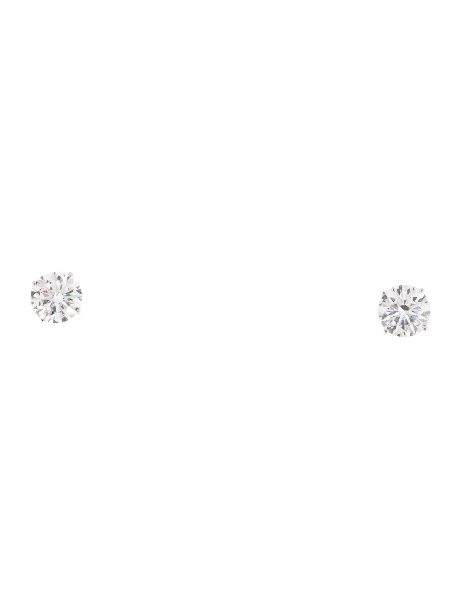 Earrings 14K 4.01ctw Lab-Grown Diamond Solitaire Stud Earrings