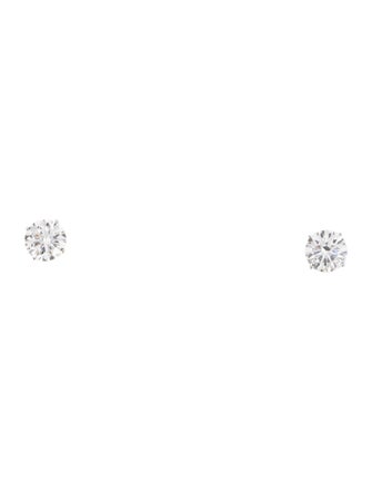 Earrings 14K 4.01ctw Lab-Grown Diamond Solitaire Stud Earrings