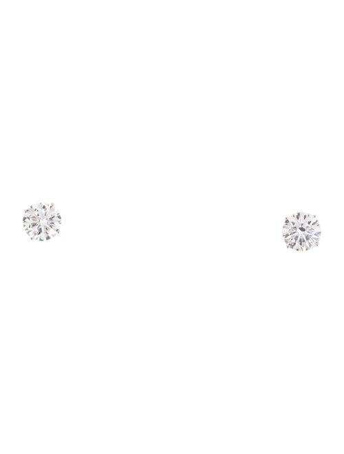 Earrings 14K 4.01ctw Lab-Grown Diamond Solitaire Stud Earrings