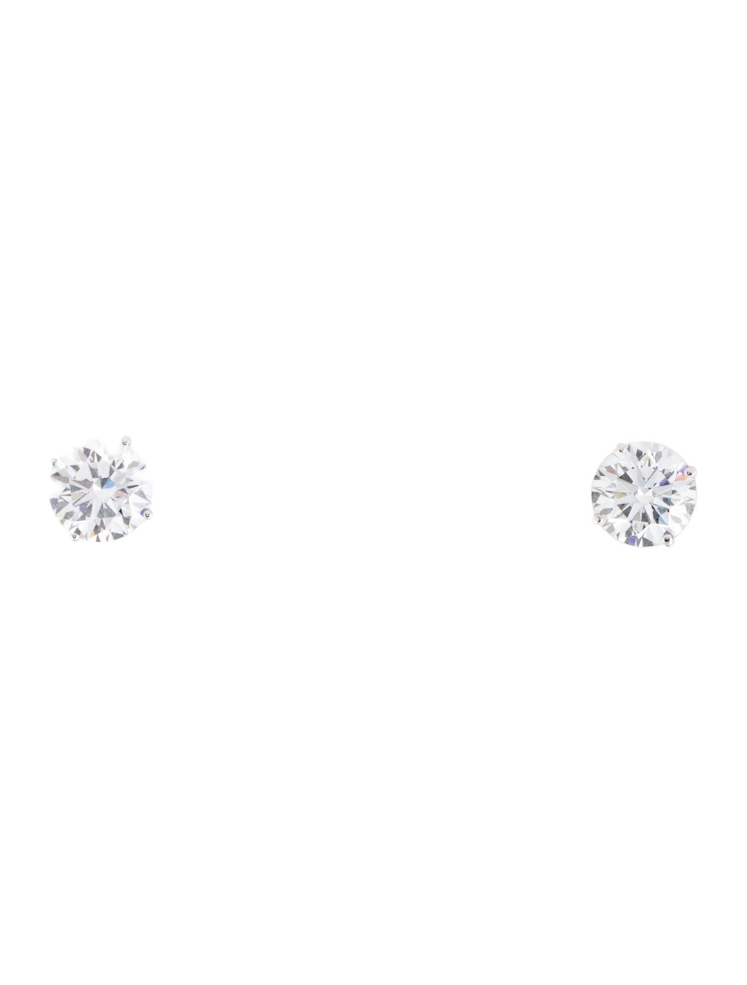 Earrings 14K 4.14ctw Lab-Grown Diamond Solitaire Stud Earrings
