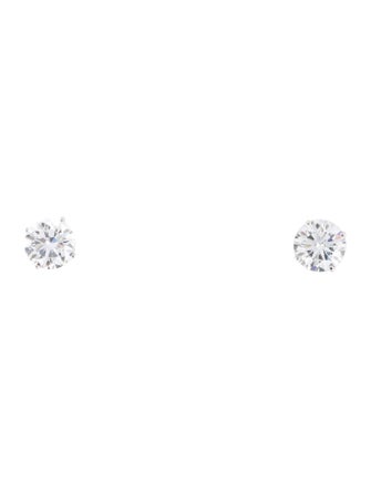 Earrings 14K 4.14ctw Lab-Grown Diamond Solitaire Stud Earrings