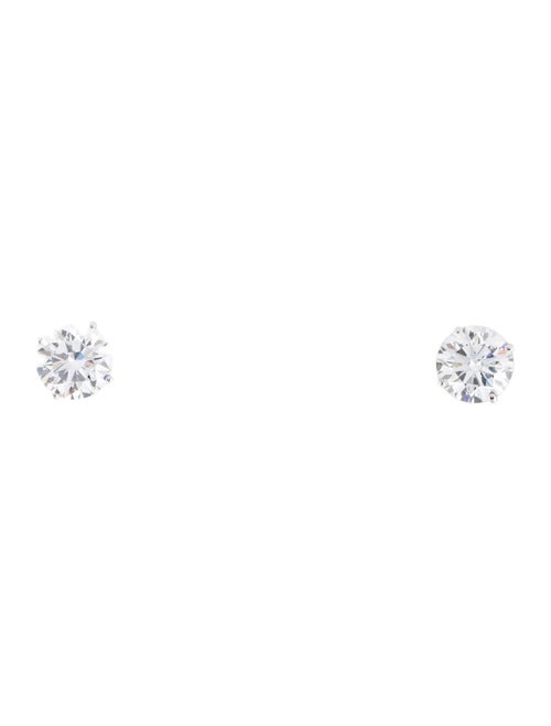 Earrings 14K 4.14ctw Lab-Grown Diamond Solitaire Stud Earrings