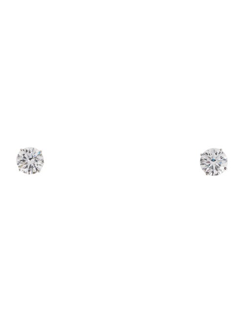 Earrings 14K 4.08ctw Lab-Grown Diamond Solitaire Stud Earrings
