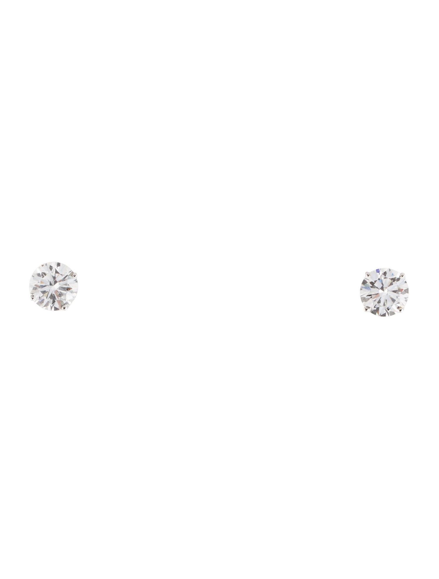 Earrings 14K 4.01ctw Lab-Grown Diamond Solitaire Stud Earrings