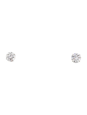 Earrings 14K 4.01ctw Lab-Grown Diamond Solitaire Stud Earrings
