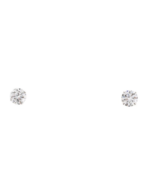Earrings 14K 4.01ctw Lab-Grown Diamond Solitaire Stud Earrings