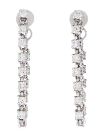 Earrings 14K Diamond Drop Earrings w/Connected Clutch Backs