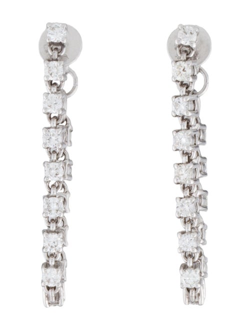 Earrings 14K Diamond Drop Earrings w/Connected Clutch Backs