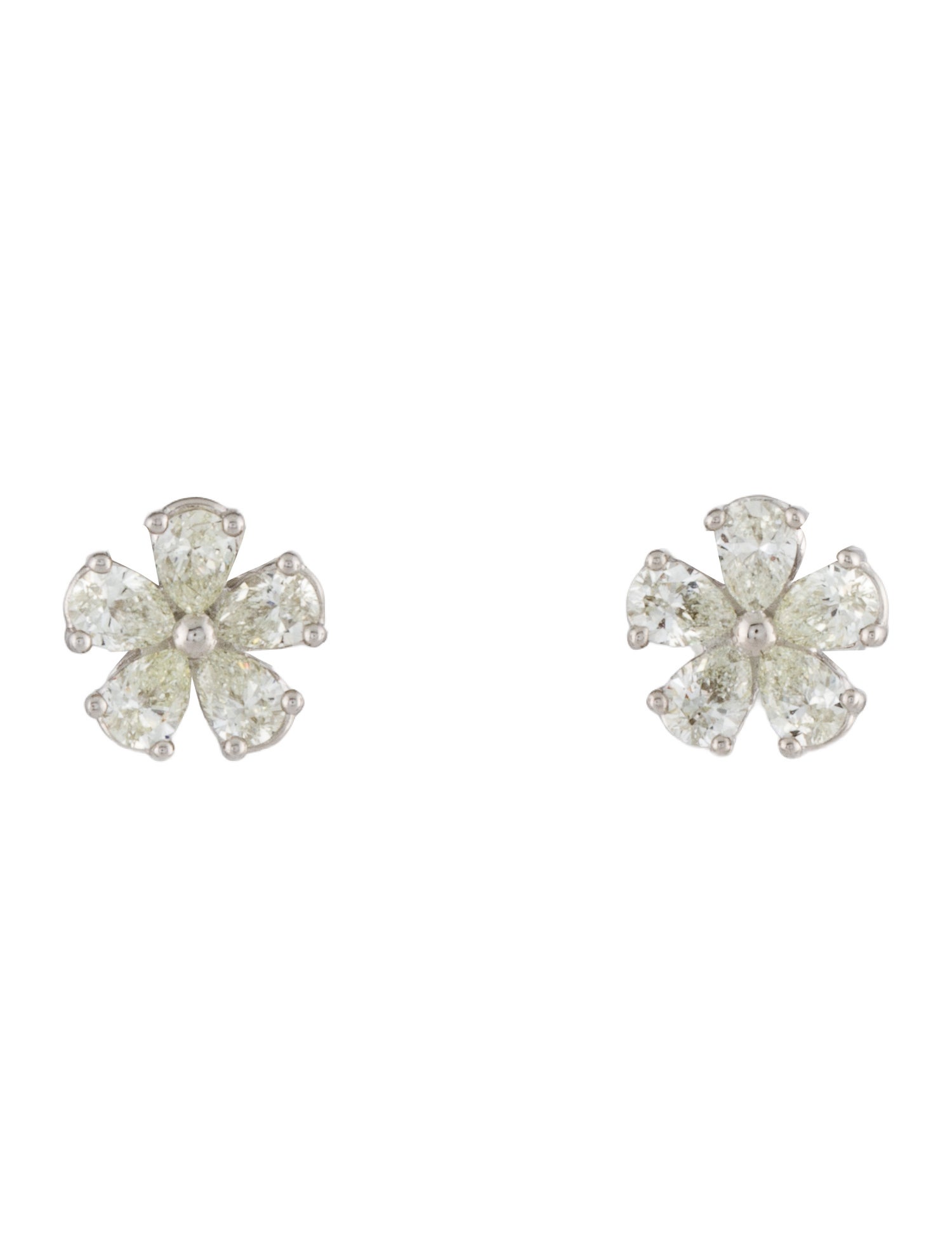 Earrings 14K 1.30ctw Lab-Grown Diamond Flower Stud