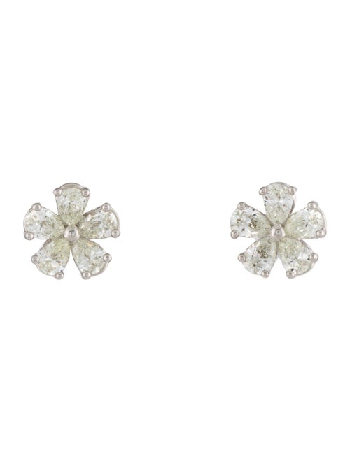 Earrings 14K 1.30ctw Lab-Grown Diamond Flower Stud Earrings