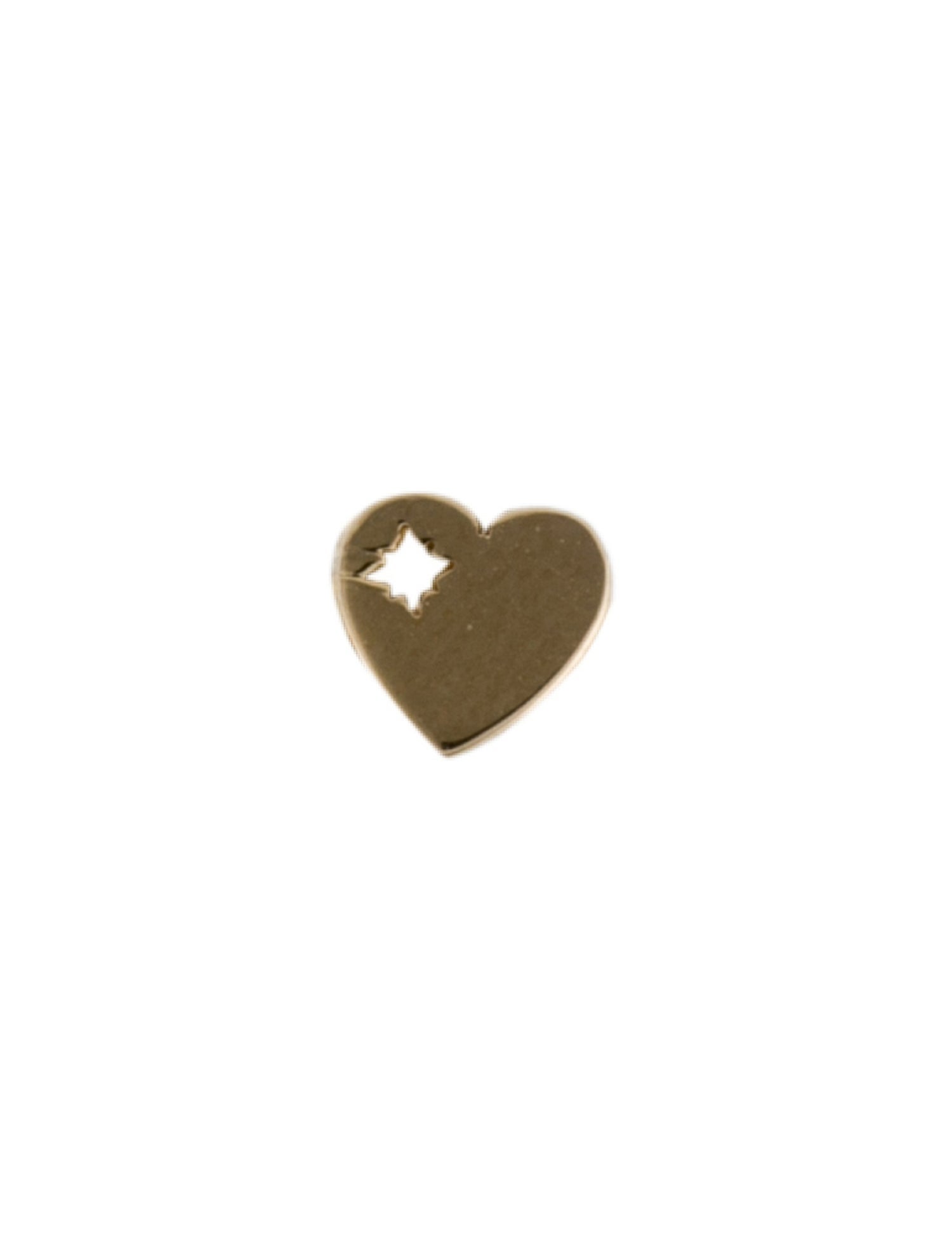 Earrings 14K Heart Single Stud Earring