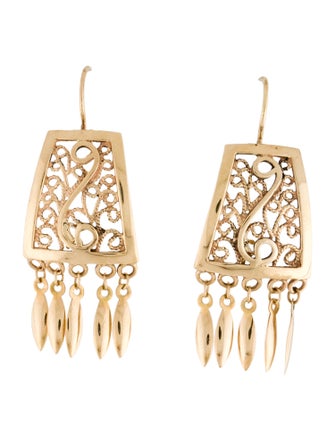 Earrings 14K Filigree Chandelier Earrings