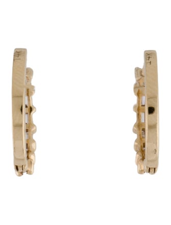 Earrings 14K Diamond Huggie Earrings