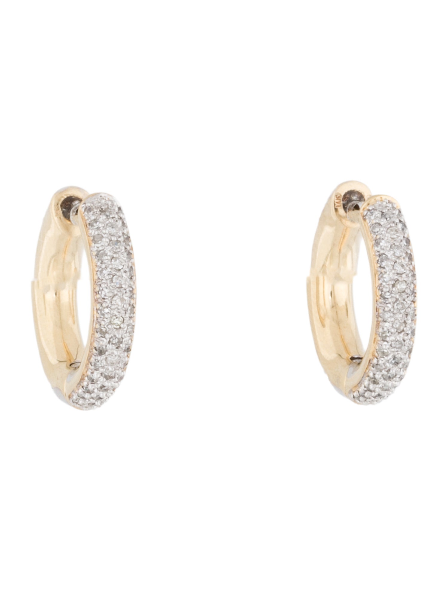 Earrings 14K Diamond Hoop