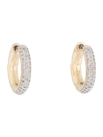 Earrings 14K Diamond Hoop Earrings
