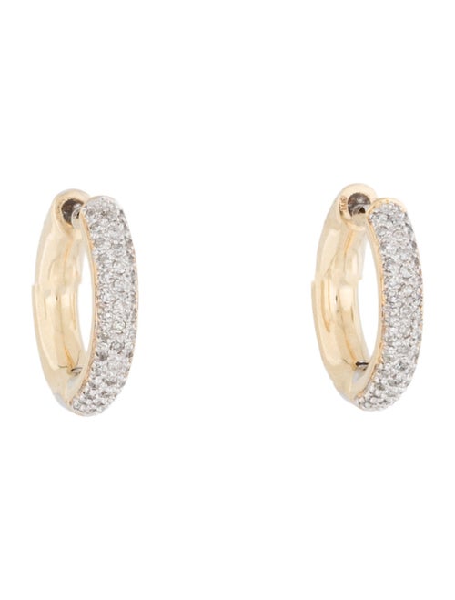 Earrings 14K Diamond Hoop Earrings