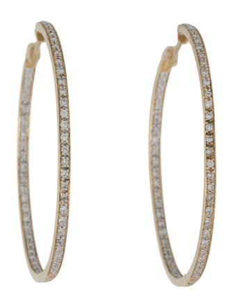 Earrings 14K Diamond Inside-Out Hoop Earrings