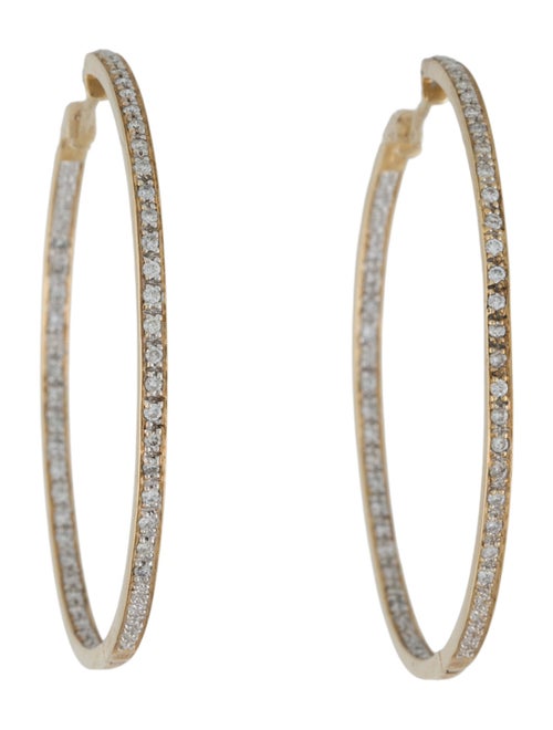 Earrings 14K Diamond Inside-Out Hoop Earrings