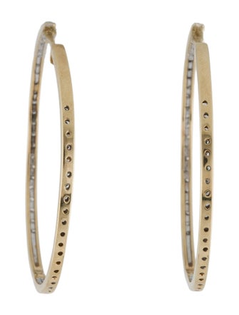 Earrings 14K Diamond Inside-Out Hoop Earrings