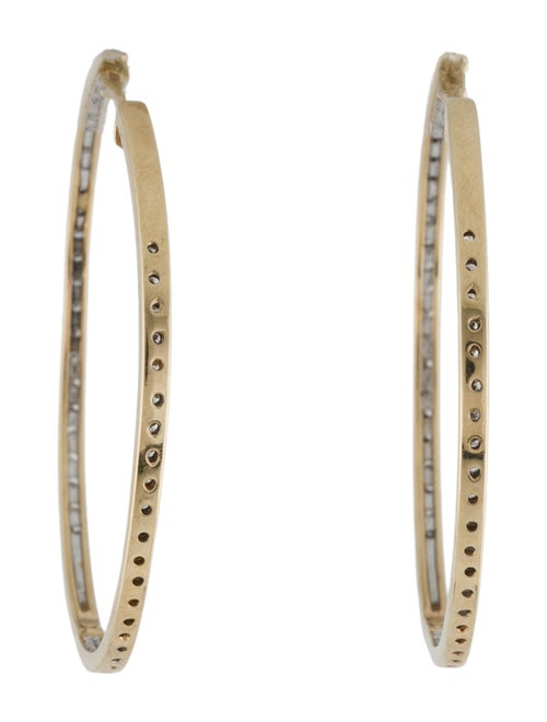 Earrings 14K Diamond Inside-Out Hoop Earrings