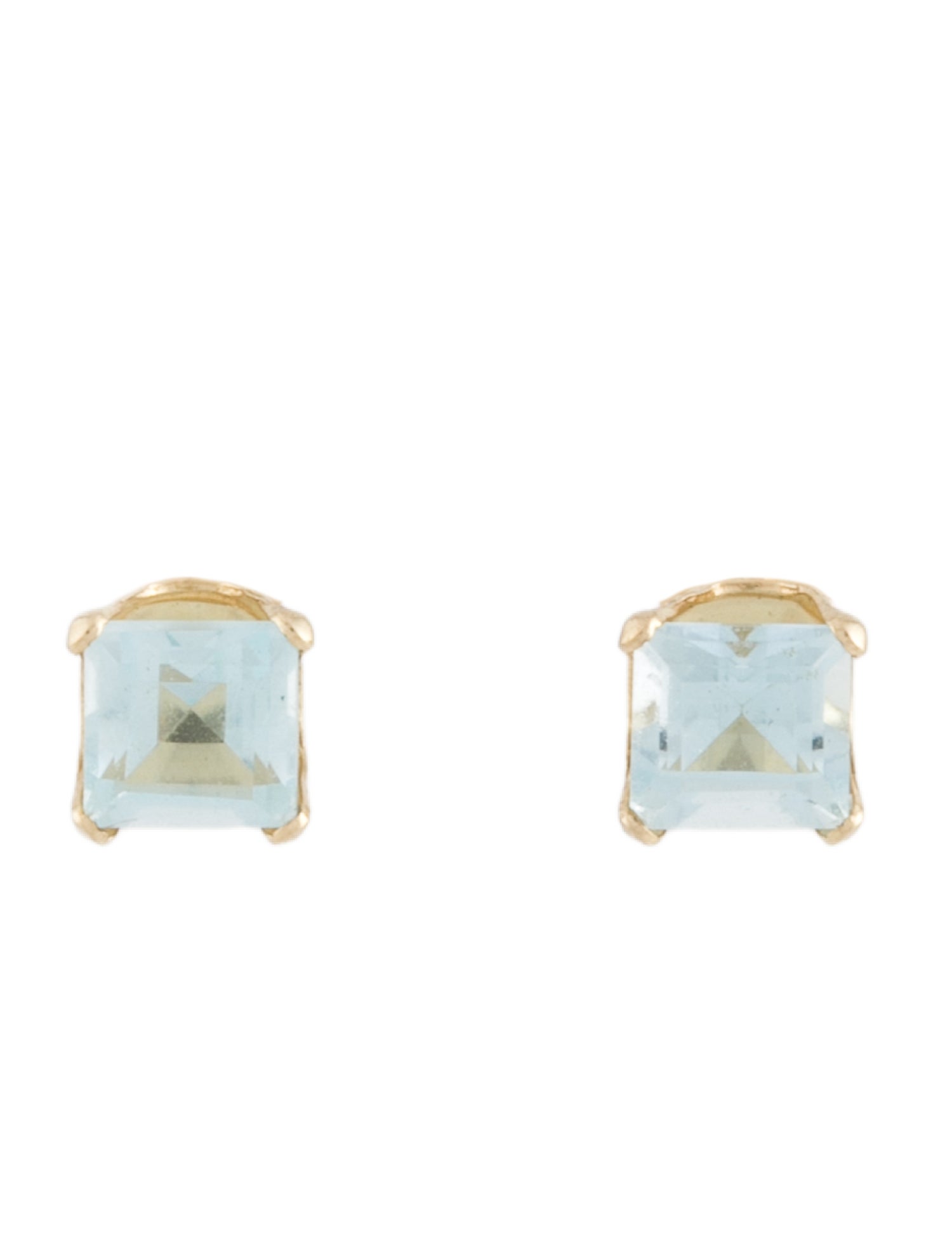 Earrings 14K Topaz Stud