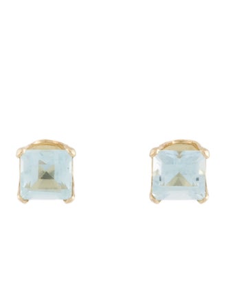 Earrings 14K Topaz Stud Earrings