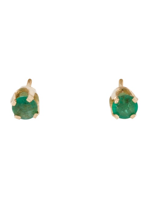 Earrings 14K Emerald Stud Earrings