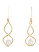 Earrings 14K Pearl Spiral Drop Earrings