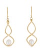 Earrings 14K Pearl Spiral Drop Earrings