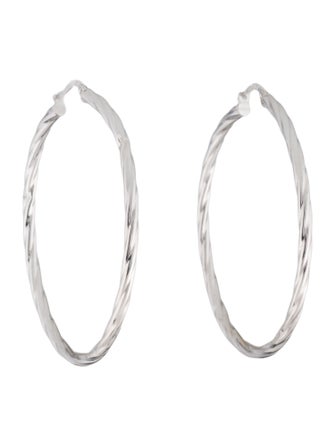 Earrings 14K Twisted Hoop Earrings