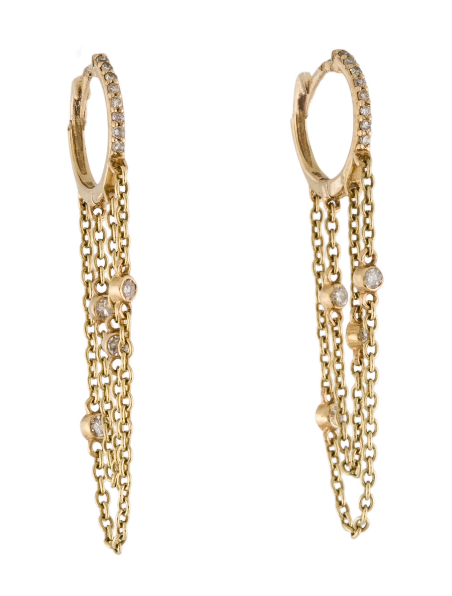 Earrings 14K Diamond Drop