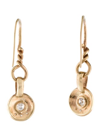 Earrings 14K Diamond Drop Earrings