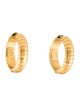 Earrings 22K Fluted Hoop Earrings
