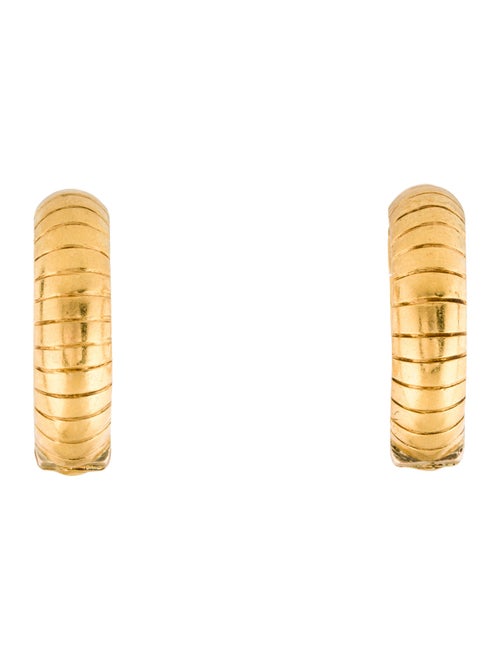 Earrings 22K Fluted Hoop Earrings