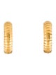 Earrings 22K Fluted Hoop Earrings