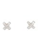 Earrings 18K Diamond X Stud Earrings